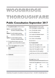 thumbnail of Thoroughfare Consultation 2017 Questionnaire